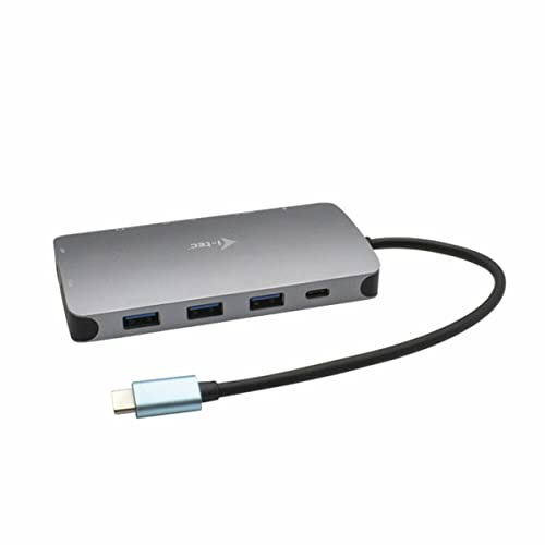 i-tec USB-C 4K Metall Nano Docking Station 1x HDMI 1x VGA 1x GLAN 1x USB-C 3X USB 3.1 1x SD/MicroSD 1x Audio Power Delivery 100W für Windows MacOS Android ChromeOS