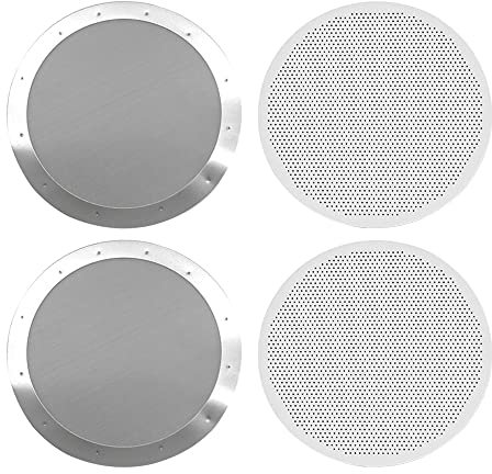 Gativs Filtros de Café de Acero Inoxidable 4 Piezas Filtros de Disco de Metal de Café Fino y Ultrafino Juego de Filtro de Malla de Lavable para Cafeteras Filtros de Café Reutilizables Filtro Aeropress