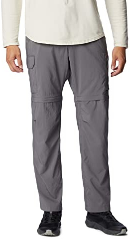 Columbia Men's Silver Ridge Utility Convertible Pant, Hiking Convertible Trousers, City Grey, 34 Waist x 34 Length