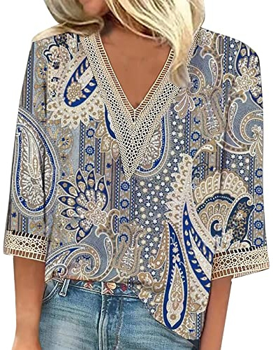 TIMEMEAN Top à Pois Orientale Femme Chemise Uniforme Medievale Blouse Esthéticienne Cache Coeur Coton Lin Verte Rose