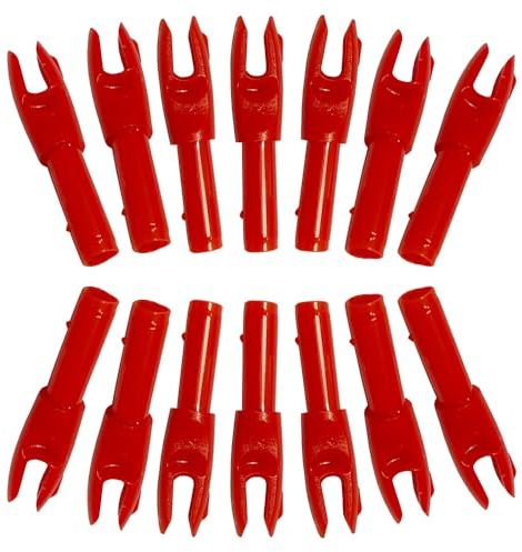 Lot de 50 queues de flèche de rechange pour tir à l'arc diamètre intérieur 4,2 mm et tige de flèche G Encoches à grande rainure L .098 Rouge