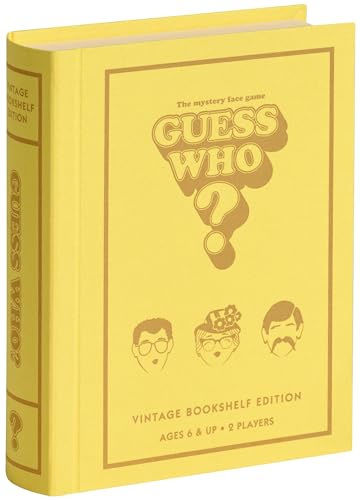 Winning Solutions Guess Who? Vintage Bookshelf Edition, Classic Mystery Face Game, Ages 6+, 2 Players