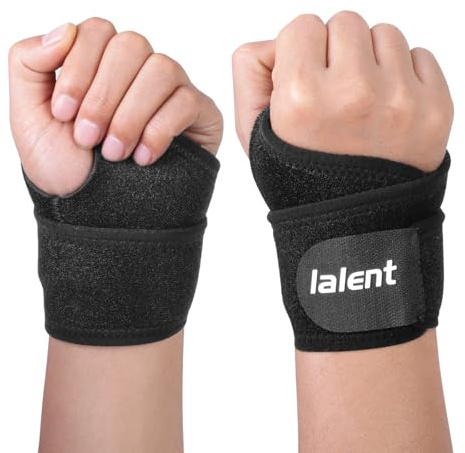 Lalent Adjustable Wrist Support Brace for Carpal Tunnel, Arthritis & Tendonitis - Left/Right Hand Design for Women & Men, Gym, Office, Sports Comfort Fit (Left Hand)
