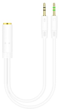3,5 mm jack ljudfördelare - kvinnlig till dubbel PC-adapter, hörlurs