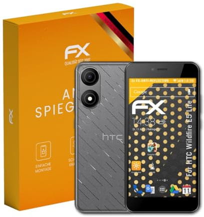 atFoliX Skärmskydd är kompatibel med HTC Wildfire E5 Life Skyddsfilm, antireflekterande och stötdämpande FX Film (3X)