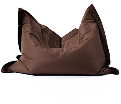 MaxiBean Large Bean Bag Chair for Kids and Children - Gaming BeanBag Cushion with Filling Beans Included, Perfect for Living Room, Bedroom, Garden Room, and Outdoor Use Weather Resistant - Brown
