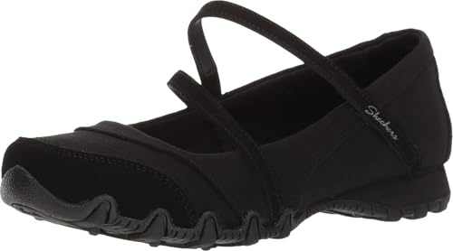 Skechers Bikers - Get-up Mary Janes Donna, Nero (Black), 39 EU