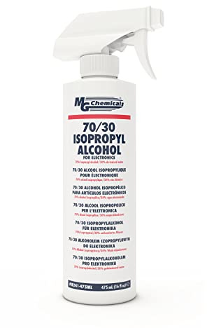 MG Chemicals 70/30 Isopropyl Alcohol for Electronics, 475mL Spray Bottle