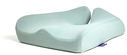 C CUSHION LAB Patented Pressure Relief Seat Cushion for Long Sitting Hours on Office/Home Chair, Car, Wheelchair - Extra-Dense Memory Foam for Hip, Tailbone, Coccyx, Sciatica - Wellness Green
