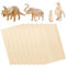 Lot de 20 plaques de tilleul de 300 x 200 x 2 mm, 1/16 fines plaques de contreplaqué de bricolage, panneaux en bois non finis pour travaux manuels, modèles de panneaux en bois et peinture créative