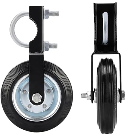 Fence Gate Wheels for Metal Tube Gate Driveway Gate Fence Wheels for Gates Farm Gate Wheel Swing Gate Fence Support Gate Latches for Metal Gates 6 Inch Gate Wheel Farm Gate Latch Black