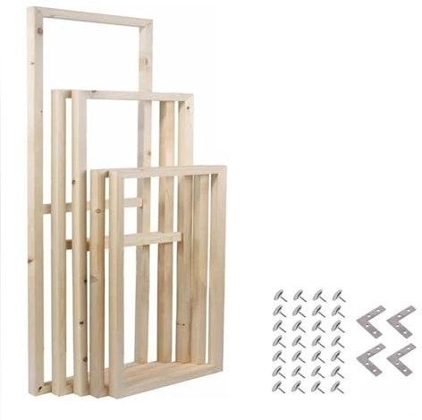 Poster Frame Wooden DIY Large Picture Frames Canvas Painting Frame Stretcher Bars Diamond Oil Painting Poster Wall Art Living Room Home Decor Wooden Photo Frame(Width 120cm(60cmx2),Height 80cm)