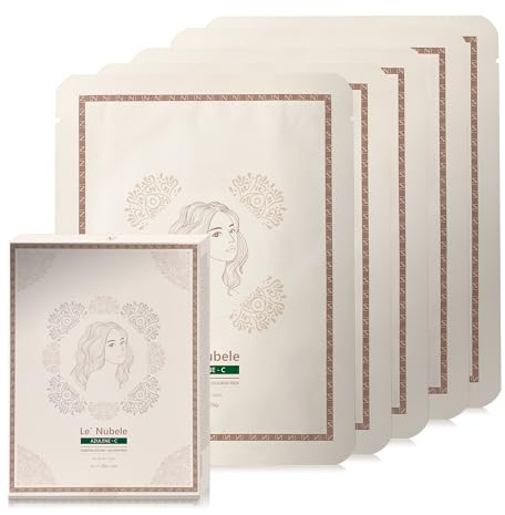 Le' Nubele Azulene Cica Mask Pack | Korean Face Sheet Mask for Sensitive Skin | Soothing & Sebum Control | Hydrating & Barrier Strengthening | 0.84 fl. oz (25 mL) x 5 Sheets