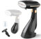 MidingChai Defroisseur Vertical 1500 W, Fer a Repasser Voyage Pliable avec 2 Réservoirs d'Eau (168 ml/288 ml), Steamer Portable pour le Voyage, le Bureau, la Maison (Noir)