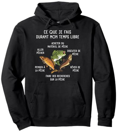 Pêche Humour Homme Enfant Cadeau Original pour Pecheur Sweat à Capuche