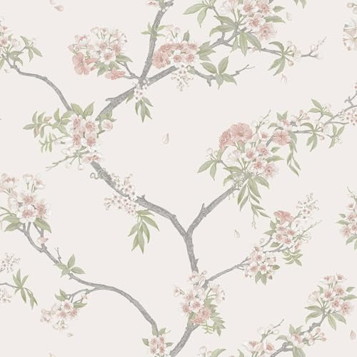 Holden Botany Cherry Blossom Oriental Chinoisiere Botanicla Blossom Themed Wallpaper Perfect for Living Rooms Dining Rooms Hallways Modern Stunning Rooms Pink/Cream (14213)
