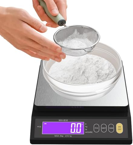 Báscula Digital de Cocina - Báscula de Alimentos con Unidades en Kilogramos y Gramos,Para Dietas, Correos, Oficina, Joyería, Verduras, Estudiantes y Panadería