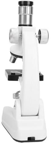 Hamwesh Microscopio Infantil con Aumentos de 100X, 600X y 1200X, Kit Educativo de Ciencias con Iluminación LED, Recolector de Muestras y Portaobjetos Preparados, para el Aprendizaje en