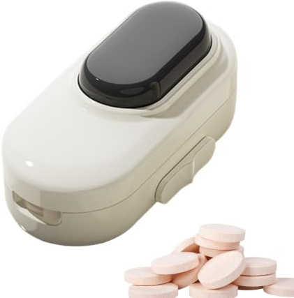 Tablettskärare | Exakt tablettskärare med kvartsskärningsstativ | Precisionsläkemedelsskärare | för män vuxna äldre för skolanvändning och resor medicinkopp