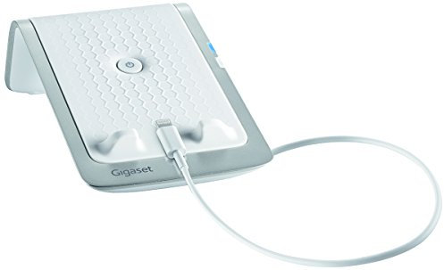 Gigaset LM550i Ladestation (geeignet für iPhone - Anrufweiterleitung vom Handy auf das Dect-Telefon zuhause, Schnelllade-Funktion) weiß