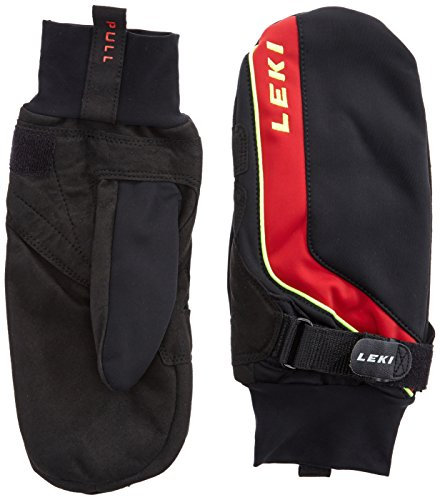 LEKI Handschuhe Shark Cruiser Mitten, Black-Red-Yellow, 9