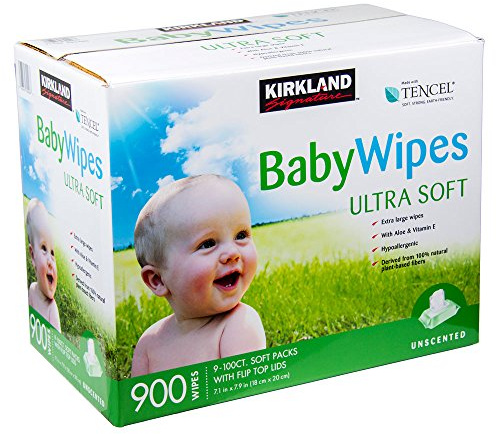 Kirkland Signature, 900 toallitas de bebé sin fragancia, ultra suaves y con fórmula mejorada