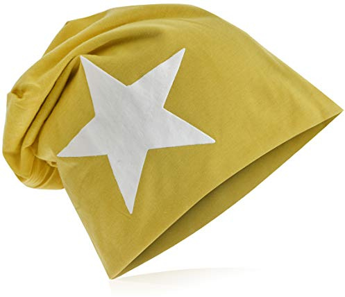 Jersey Slouch beanie, lång mössa med stjärna, unisex och enfärgad för män och kvinnor, trendig, En Storlek