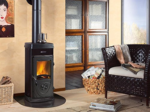 1 PZ Di STUFA A FUOCO CONTINUO SUPER JUNIOR NERA