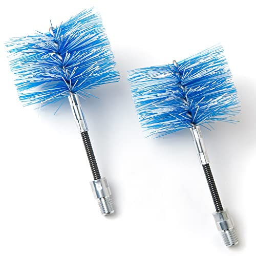 BARETTO 2 Brosses Flexibles de Remplacement pour Votre Kit de Nettoyage Poêle à Granulés, Lot de 2 Brosses Flexibles en Nylon, pour Nettoyage Conduits de Fumée Courbés (80 mm)