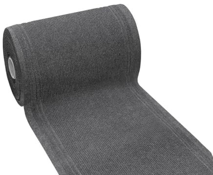 EMMEVI - Alfombra Antideslizante para Pasillo, por Metro, h67 cm, moqueta Absorbente, Gris Antracita