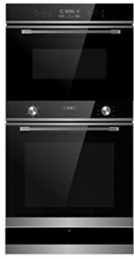 Cookology 72L Built-in Electric Oven, 44L Compact Microwave & 22L Warming Drawer Pack - Touch & Dial Controls - Black with Stainless Steel Trim