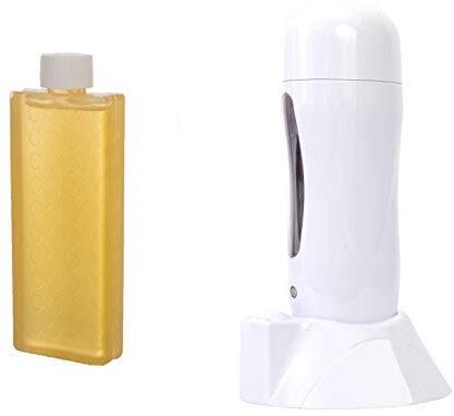 Sugaring Cane Zuckerwärmestation für das Roll On System geeignet für Zuckerpatronen oder Wachspatronen, inklusive Zuckerpatrone und 2x Aufsätze, 100 Vliesstreifen (Zuckerpatronen Set)