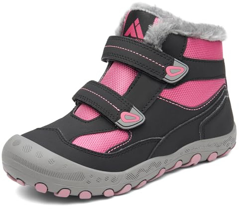 Mishansha Kinder Winterschuhe Mädchen Winterstiefel Jungen Warm Schneestiefel Gefüttert Boots Hellviolett 31