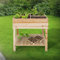 ECD Germany Hochbeet aus Holz mit Ablage und Pflanzfolie 80x60x80 cm Natur Witterungsbeständig 4 Pflanzengefäße Frühbeet Kräuterbeet Gemüsebeet Pflanzkübel Pflanzkasten für Garten Balkon und Terrasse