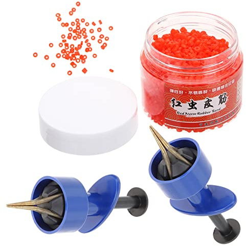 SUPVOX Clips De Ver De Terre Portables avec Boîte De Bandes Rouges pour Appâts Accessoires De Pêche en Plein Air pour Asticots Et vers Rouges Outil Pratique Et Sécurisé