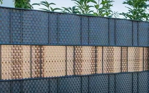 Sichtschutzstreifen in Rattan-Optik (Beige)