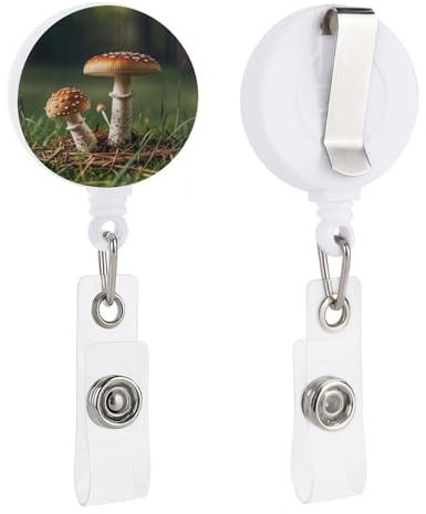 Porte-badge rétractable avec pince crocodile - Enrouleurs de badge - Porte-badge - Asperges - Pour bureau, travail, médecin, infirmière, enseignant