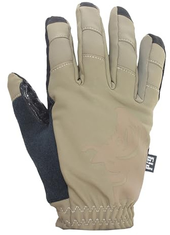 PIG Full Dexterity Tactical Cold Weather Gloves, Insulated, Touchscreen Compatible, Silicone Grip, for Shooting, 1 Pair, Coyote Brown, Large