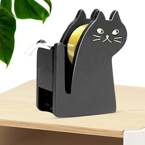 Skrivbordsbandsdispenser | Kattformad träbandsdispenser - Oberoende