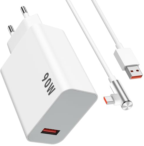 ASKUBSKU 90W laddare och 1 meter USB-kabel C 90° grader för Xiaomi Poco X7 Pro F7 F6 5G snabbladdningsadapter 6A laddningsadapter typ C-kabel för Xiaomi 17 Ultra 15 14 Ultra 13 Redmi K80 Redmi 4 3