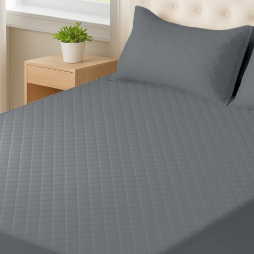 CYCMACO Transpirable Protector Colchón Lavable 140x200cm, Gris | Transpirable Anti Ácaros Cubrecolchon, Extra Profundo, Elástico En Todo El Contorno, Protección Incontinencia Y Sudor