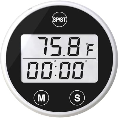Medidor de temperatura, medidor de temperatura para baños de inmersión de agua fría, accesorios fáciles de leer con temporizador y prueba de estanque impermeable para spas, exteriores y jardines