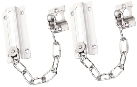 FUTUREORYY Cadena Antirrobo para Puerta Interior de Acero Inoxidable de Unidades Pestillo Seguro y Resistente para Protección