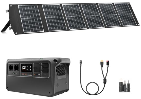 (Préparer soi-même l'adaptateur MPPT) DJI Power 1000 V2 Station d'alimentation portable (1024 Wh, 2600 W, panneau solaire pliable de 100 W, générateur électrique pour camping/maison/camping-car.