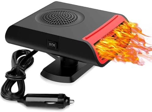 Showvigor Portable Car Heater, New Upgrade 2 in 1 Fast Heating Car Heater That Plag into Cigarette Lighter