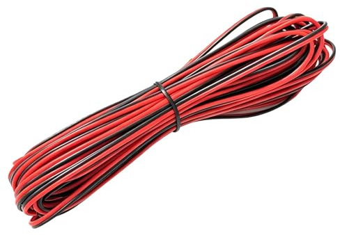 Fil Electrique 22AWG Rouge et Noir 10m Câble d'Extension LED 2 Conducteurs en Cuivre Étamé pour Ruban LED Luminaire 12V 24V et Projets DIY - Câble Flexible Haute Qualité pour Connexion Sûre
