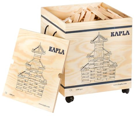 KAPLA - 1000er KISTE - 1000 Holzplättchen, Konstruktionsspiel, Bausteine & Holzspielzeug, ab 2 Jahren...