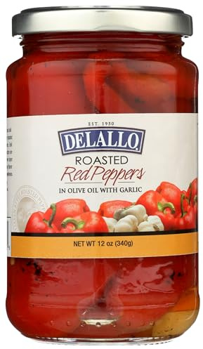 DeLallo Pepper Red Roasted Garlic, 12 oz