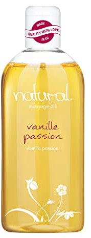 Natural Wellness Massageöl 'Vanille passion' 250 ml | Erotisches intim Körperöl | Massage-Öl für Erotik-Wellness und Entspannung | Muskelentspannung mit sexy Vanille Duft