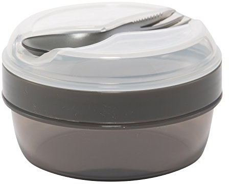 Carl Oscar Caja pequeña para Snack Nice Cup Caja de Almuerzo Bento Box con su Placa de Hielo se Mantiene fría Durante Varias Horas; los Cubiertos están incluidos. Color Gris.